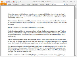 Showing the reading mode in Foxit Reader